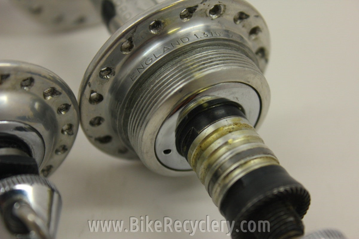 Campagnolo Nuovo Record Hubset: Small Flange, 36H, W/ Flat Skewers Near MINT