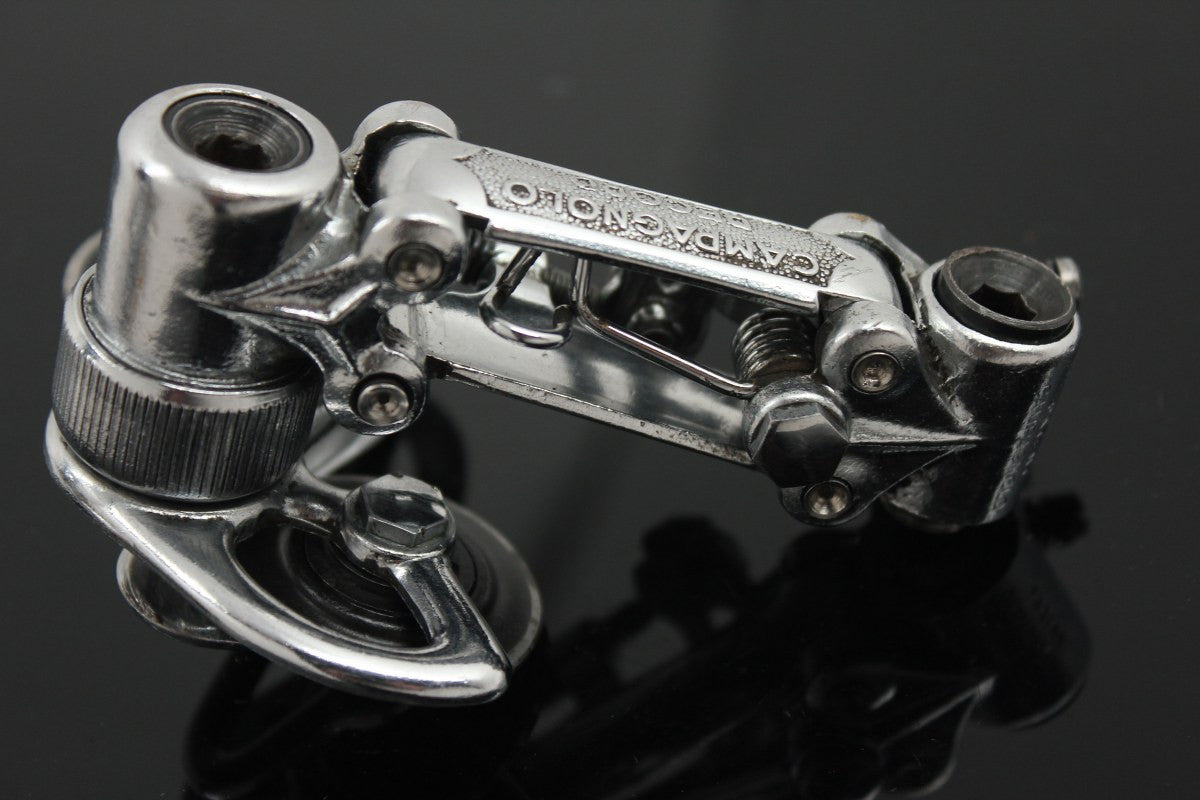 1st GEN 1963 Campagnolo Record Rear Derailleur Steel Bearing Pulleys Model 1020 Steel-plated Bronze RARE & MINT