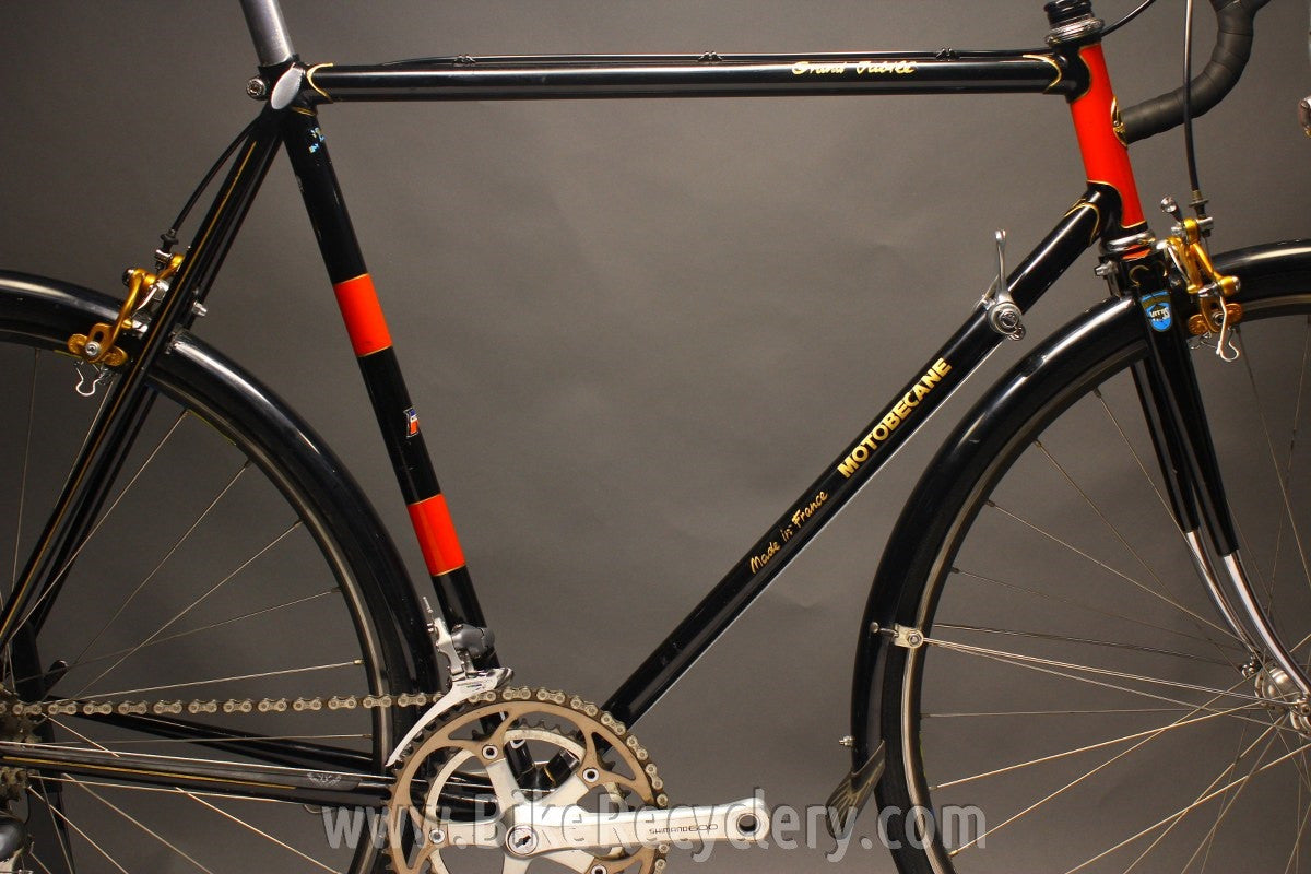 1979 Motobecane Grand Jubilee Touring Bike: 57cm, Fenders, Dura Ace / 600, Modolo Gold, Black/Red, Lugged Steel