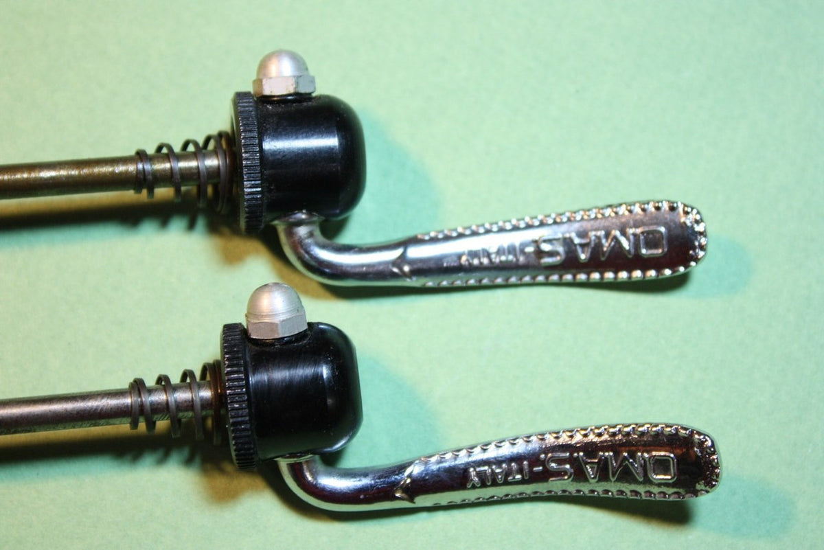 NOS O.M.A.S. Big Sliding Hubs & Skewers: 36H, Super Record Upgrade