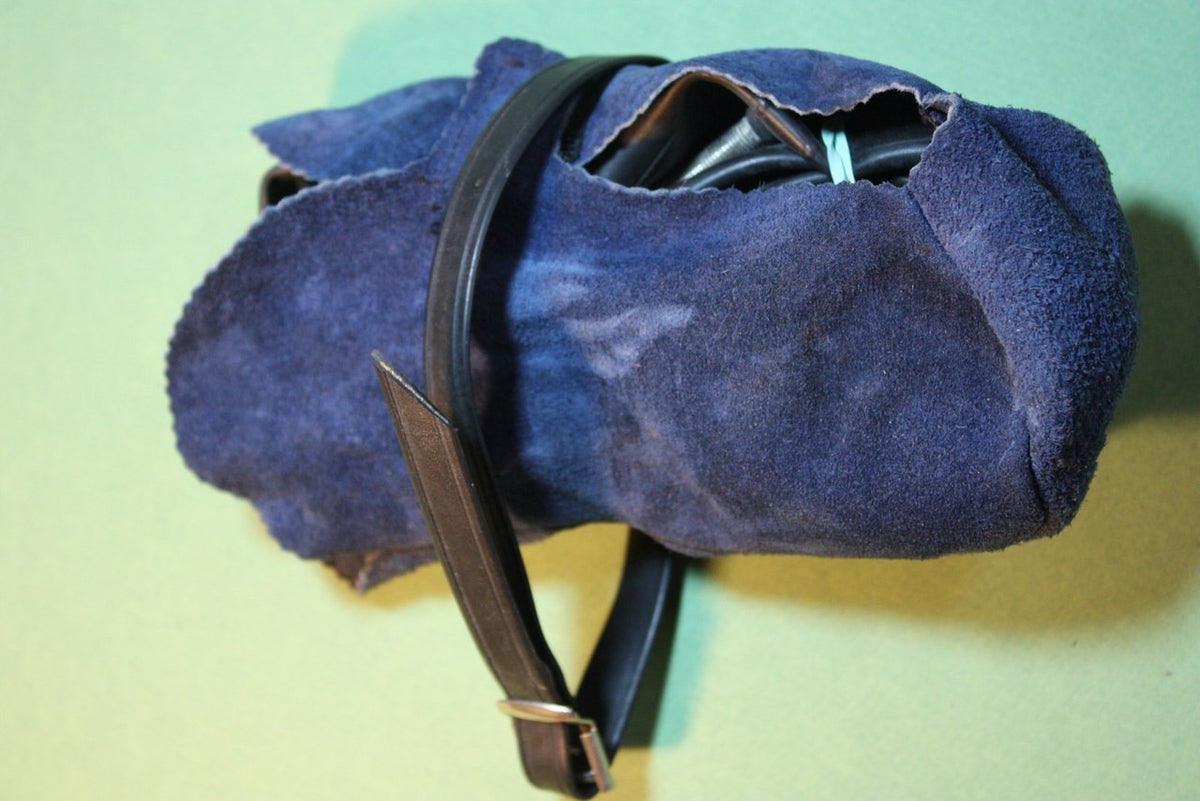 Cinelli Saddle Pouch: Vintage Suede for Spare Tubular Tire, Tools