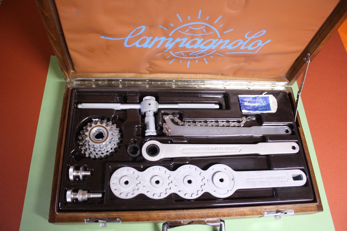 Campagnolo Freewheel Tool Kit: Wooden Box, Includes 13-23t Freewheel NOS
