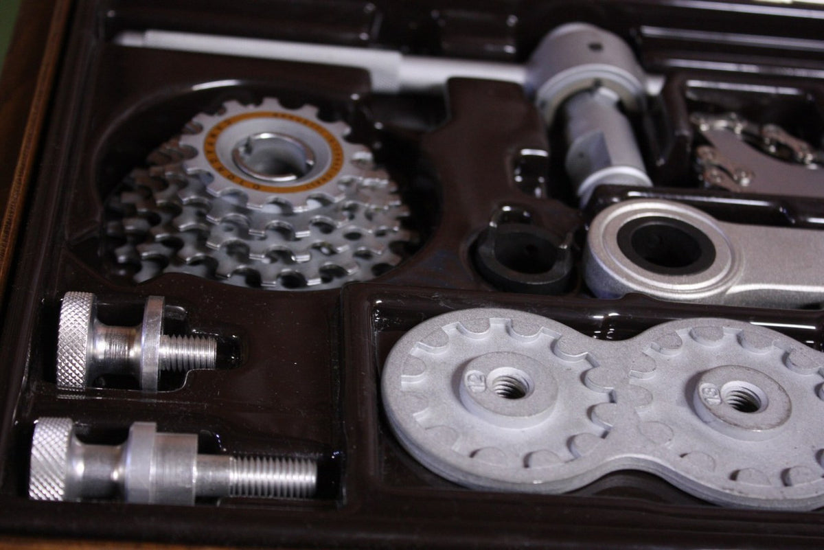 Campagnolo Freewheel Tool Kit: Wooden Box, Includes 13-23t Freewheel NOS