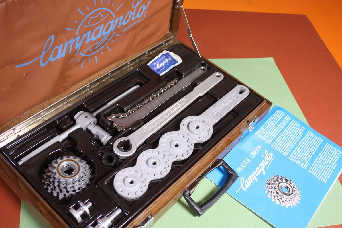 Campagnolo Freewheel Tool Kit: Wooden Box, Includes 13-23t Freewheel NOS