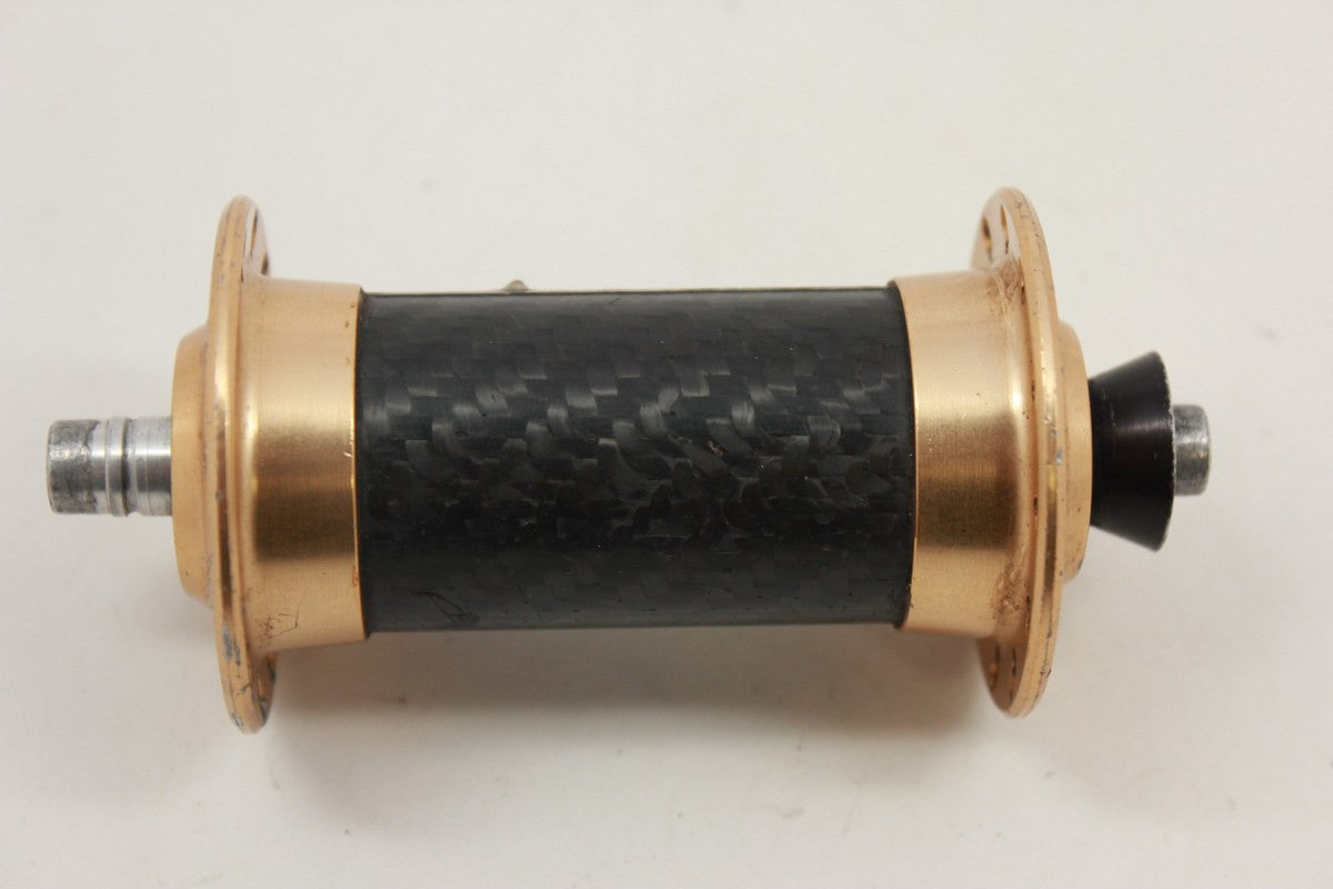 Zipp Ballistic Front Hub: Carbon / Gold, 24H