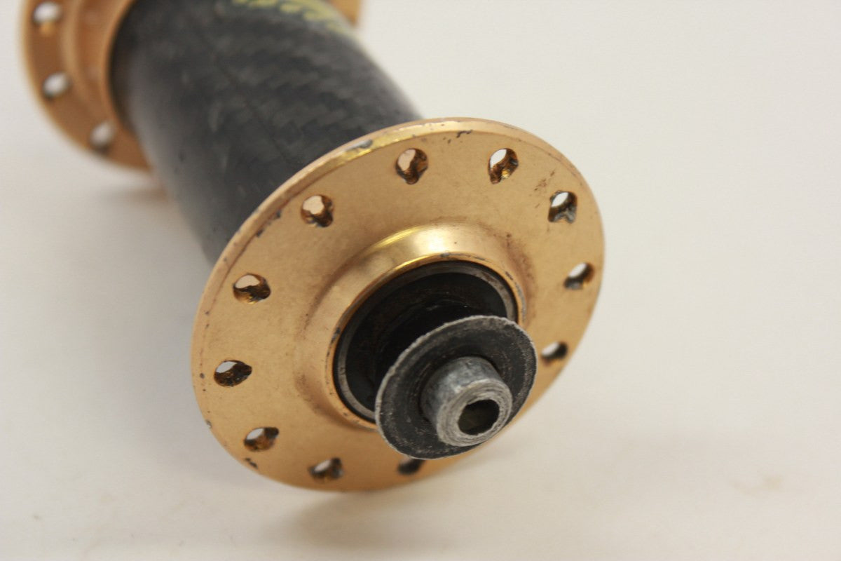 Zipp Ballistic Front Hub: Carbon / Gold, 24H