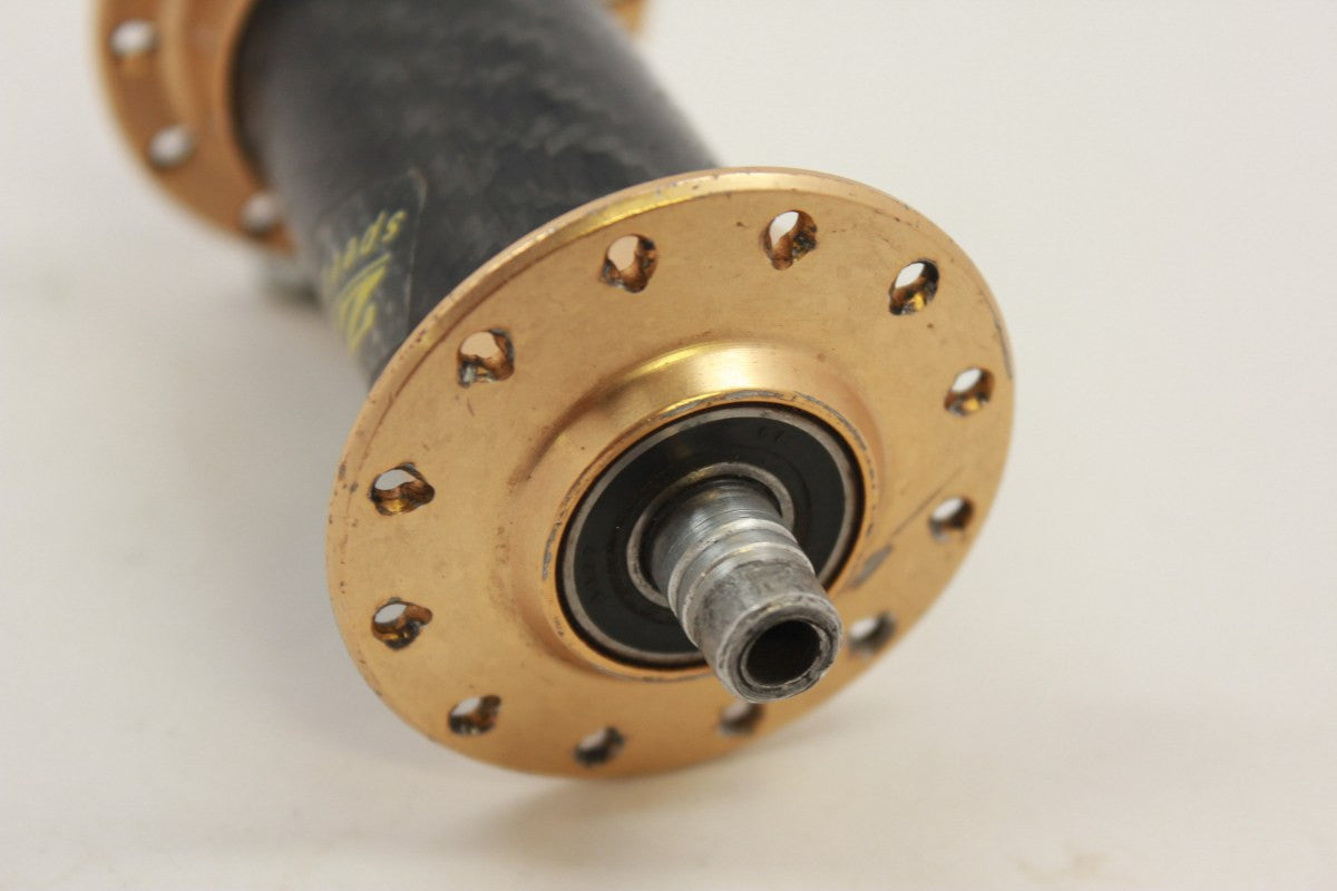 Zipp Ballistic Front Hub: Carbon / Gold, 24H