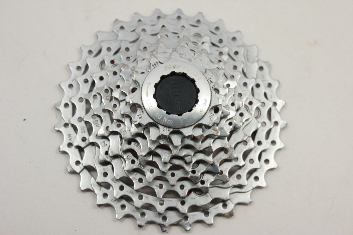 Sram PG-990 9 Speed Cassette: 11-32t Red Carrier (take off)