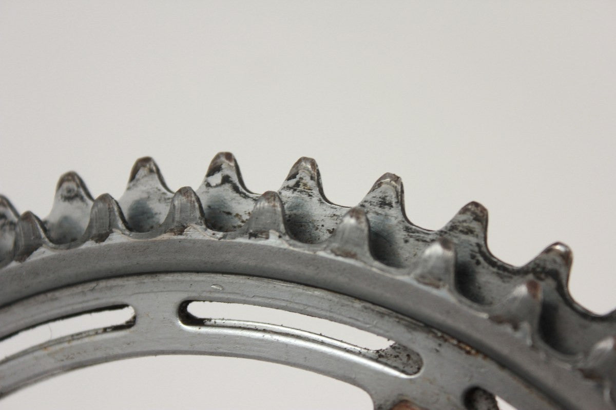 Stronglight 55 Cottered Crankset and BB: 1950's / 1960's 170mm, 52/49t