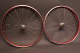 White Industries Ti / Velocity Synergy 26" Wheelset: Red Anodized, 32H 8/9/10sp Rim Brake