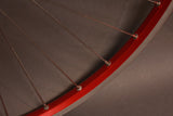 White Industries Ti / Velocity Synergy 26" Wheelset: Red Anodized, 32H 8/9/10sp Rim Brake