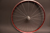 White Industries Ti / Velocity Synergy 26" Wheelset: Red Anodized, 32H 8/9/10sp Rim Brake