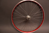 White Industries Ti / Velocity Synergy 26" Wheelset: Red Anodized, 32H 8/9/10sp Rim Brake