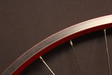 White Industries Ti / Velocity Synergy 26" Wheelset: Red Anodized, 32H 8/9/10sp Rim Brake