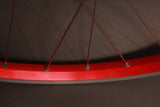 White Industries Ti / Velocity Synergy 26" Wheelset: Red Anodized, 32H 8/9/10sp Rim Brake