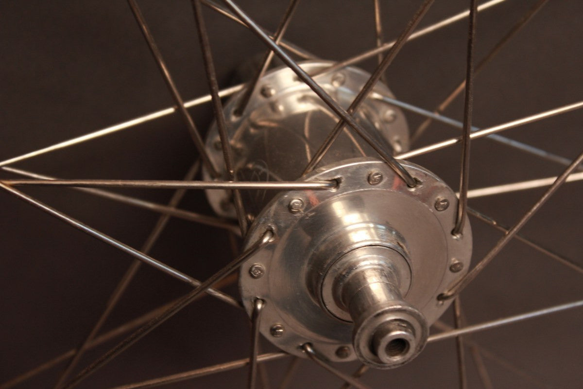 White Industries Ti / Velocity Synergy 26" Wheelset: Red Anodized, 32H 8/9/10sp Rim Brake