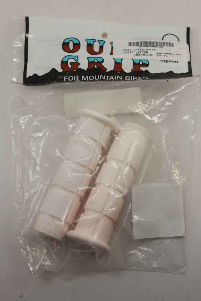 Oury Mountain Bike Grips: White