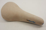 NOS Selle Italia Turbo Suede Leather Saddle, White, 1986