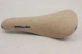 NOS Selle Italia Turbo Suede Leather Saddle, White, 1986