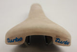 NOS Selle Italia Turbo Suede Leather Saddle, White, 1986