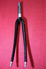 Icon Air Rail Carbon Threaded Fork: 1" Road, Black