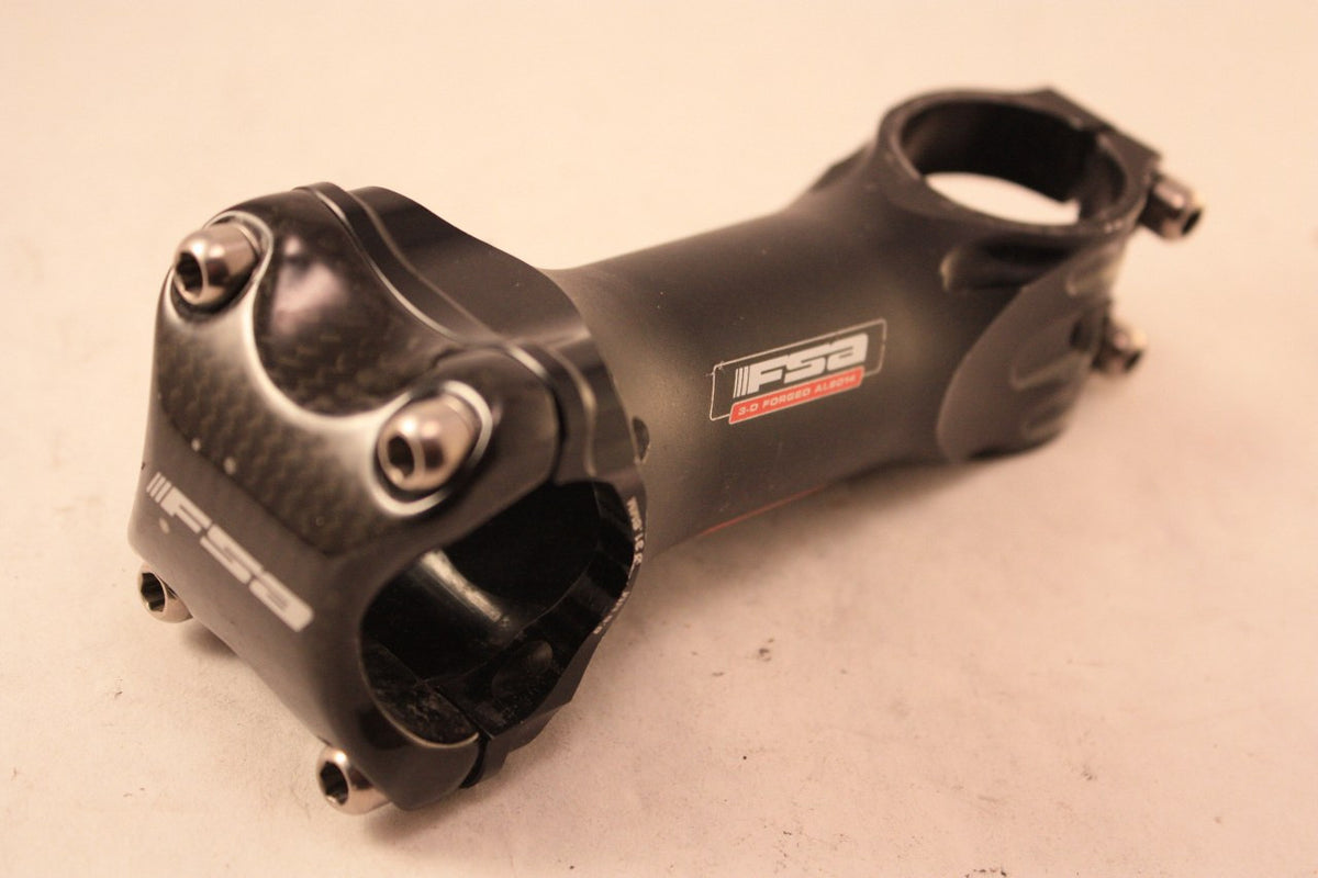 FSA OS 115 Threadless Stem: Alloy/carbon, Ti bolts, 100mm, 6 degree, 31.8mm