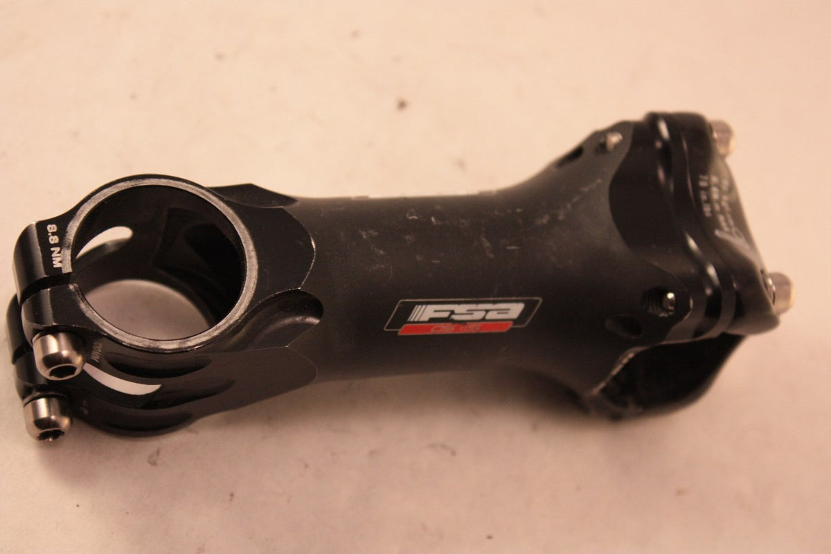 FSA OS 115 Threadless Stem: Alloy/carbon, Ti bolts, 100mm, 6 degree, 31.8mm
