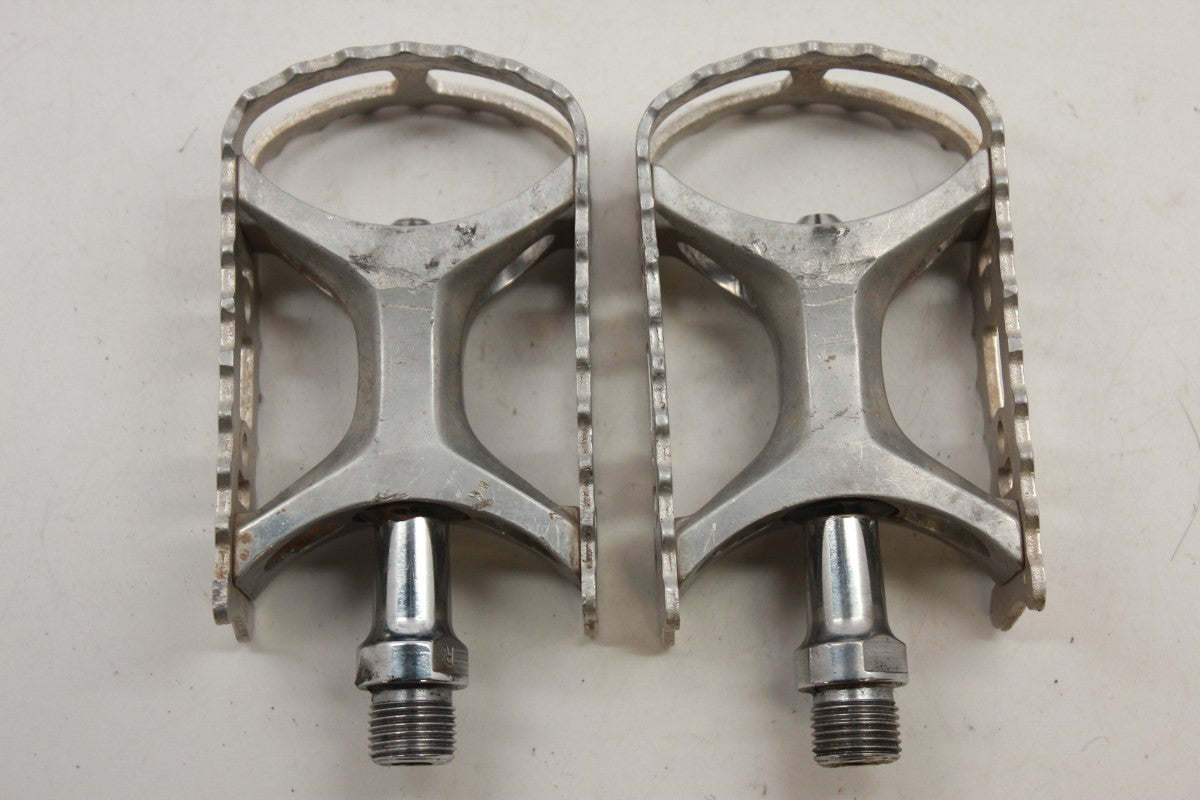 Suntour BMX Pedals: 9/16" Silver RARE