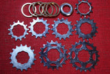 NOS Campagnolo 8 Speed Cassette w/Lockring: 11-21t, Pre EXA-Drive, Alloy Spacers