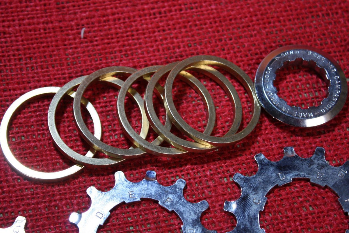 NOS Campagnolo 8 Speed Cassette w/Lockring: 11-21t, Pre EXA-Drive, Alloy Spacers