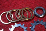 NOS Campagnolo 8 Speed Cassette w/Lockring: 11-21t, Pre EXA-Drive, Alloy Spacers