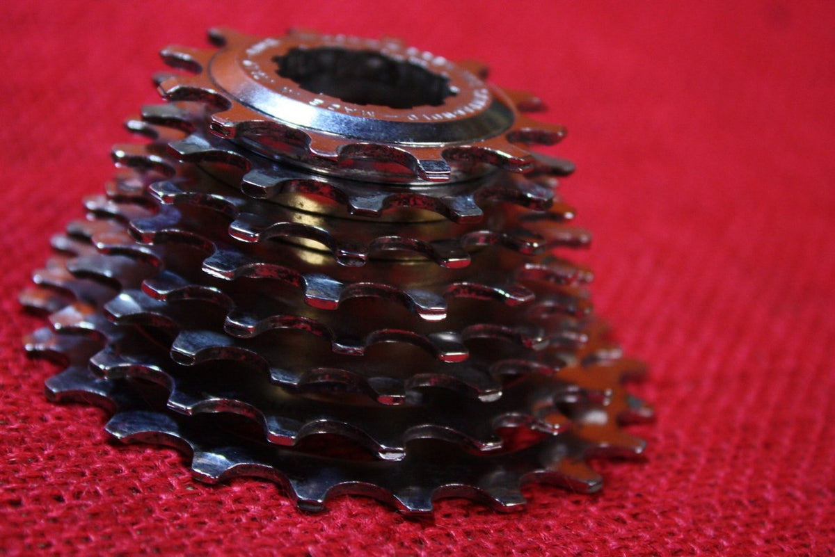 NOS Campagnolo 8 Speed Cassette w/Lockring: 11-21t, Pre EXA-Drive, Alloy Spacers