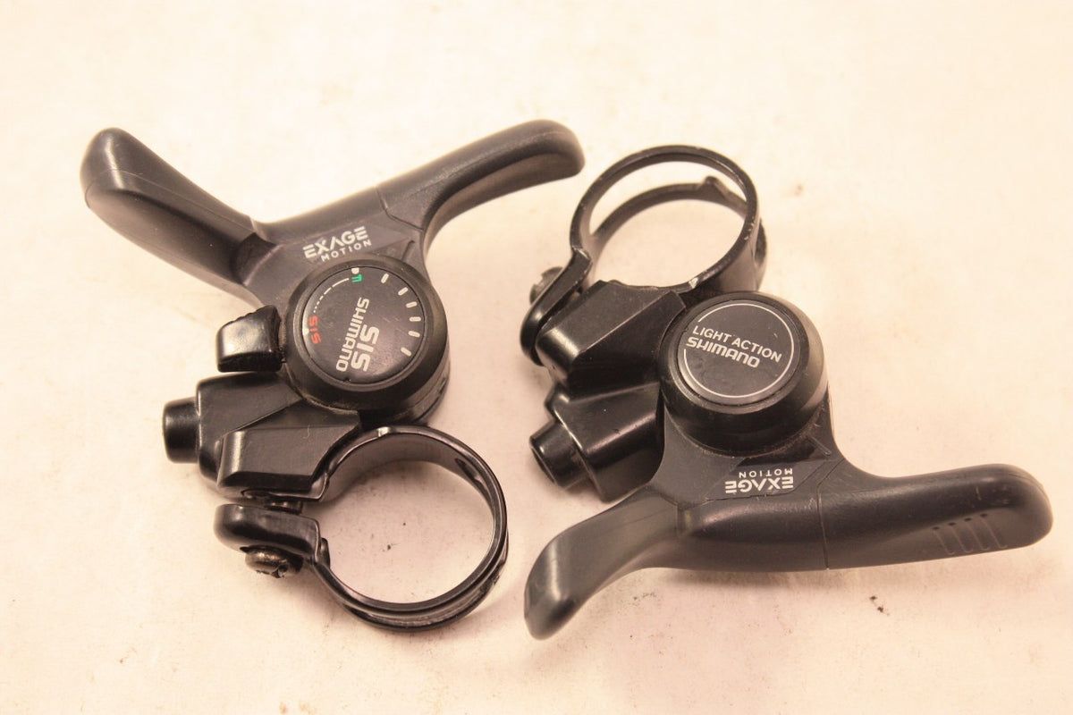 Shimano Exage Motion SL-250 Shifters: Palm Shifters for Drop Bars! 6-speed Bar End