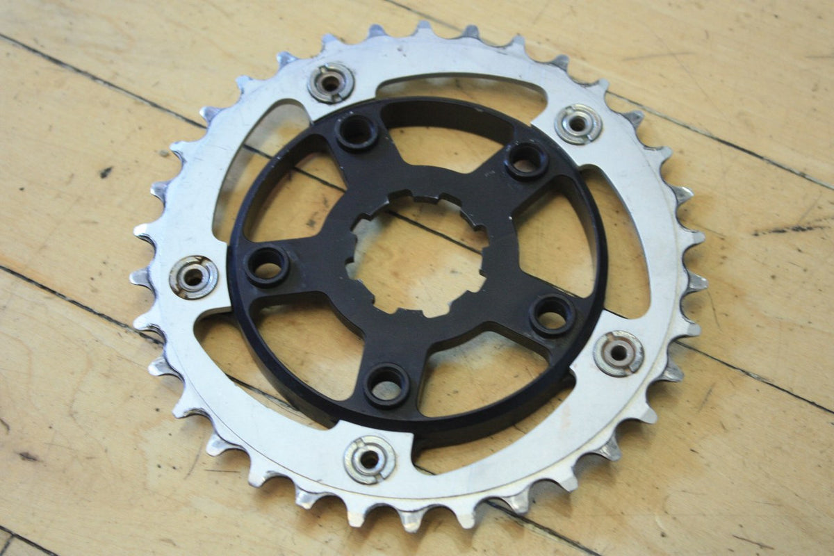 XTR M950 /M952 Crank Spider: 5-bolt 110/74mm BCD, Triple/double, w/34t Chainring