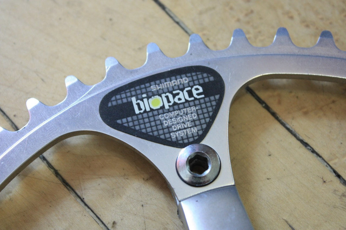 NOS Shimano 600 FC-6400 Crank: Tri Color, BioPace 52t, 165mm