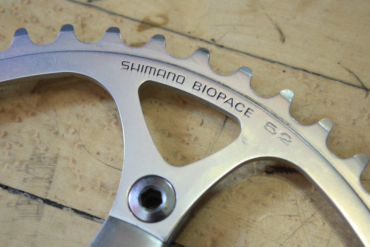 NOS Shimano 600 FC-6400 Crank: Tri Color, BioPace 52t, 165mm