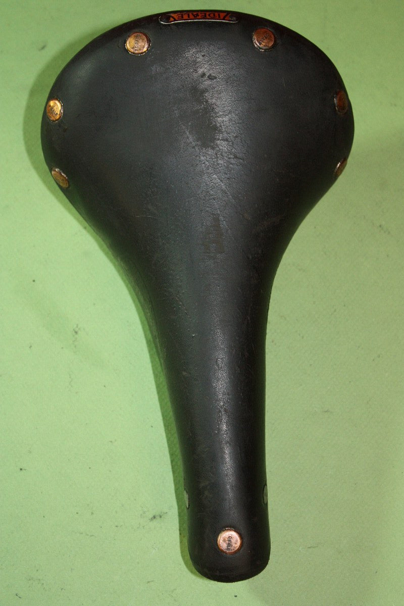 NOS Ideale TB 90 Leather Saddle: Alloy Rails, Saddle Clip, 1960's / 1970's