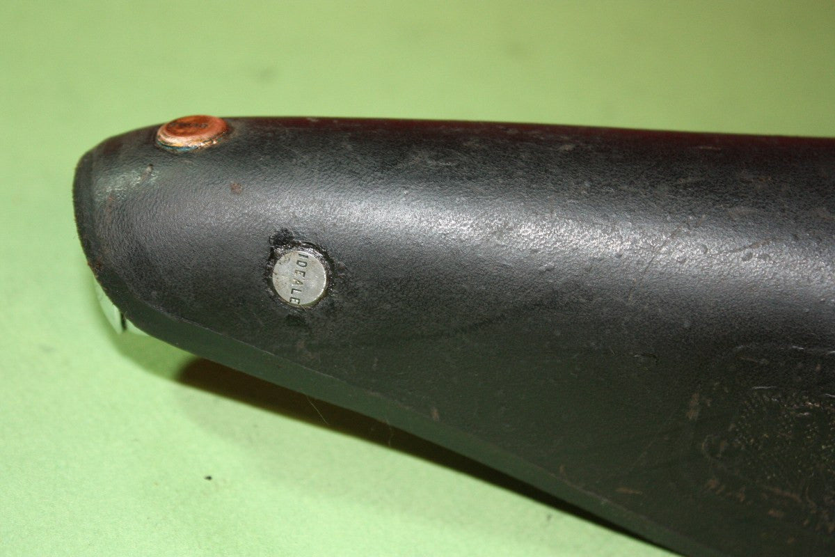 NOS Ideale TB 90 Leather Saddle: Alloy Rails, Saddle Clip, 1960's / 1970's