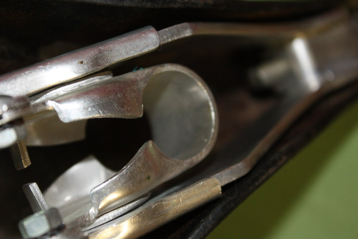 NOS Ideale TB 90 Leather Saddle: Alloy Rails, Saddle Clip, 1960's / 1970's