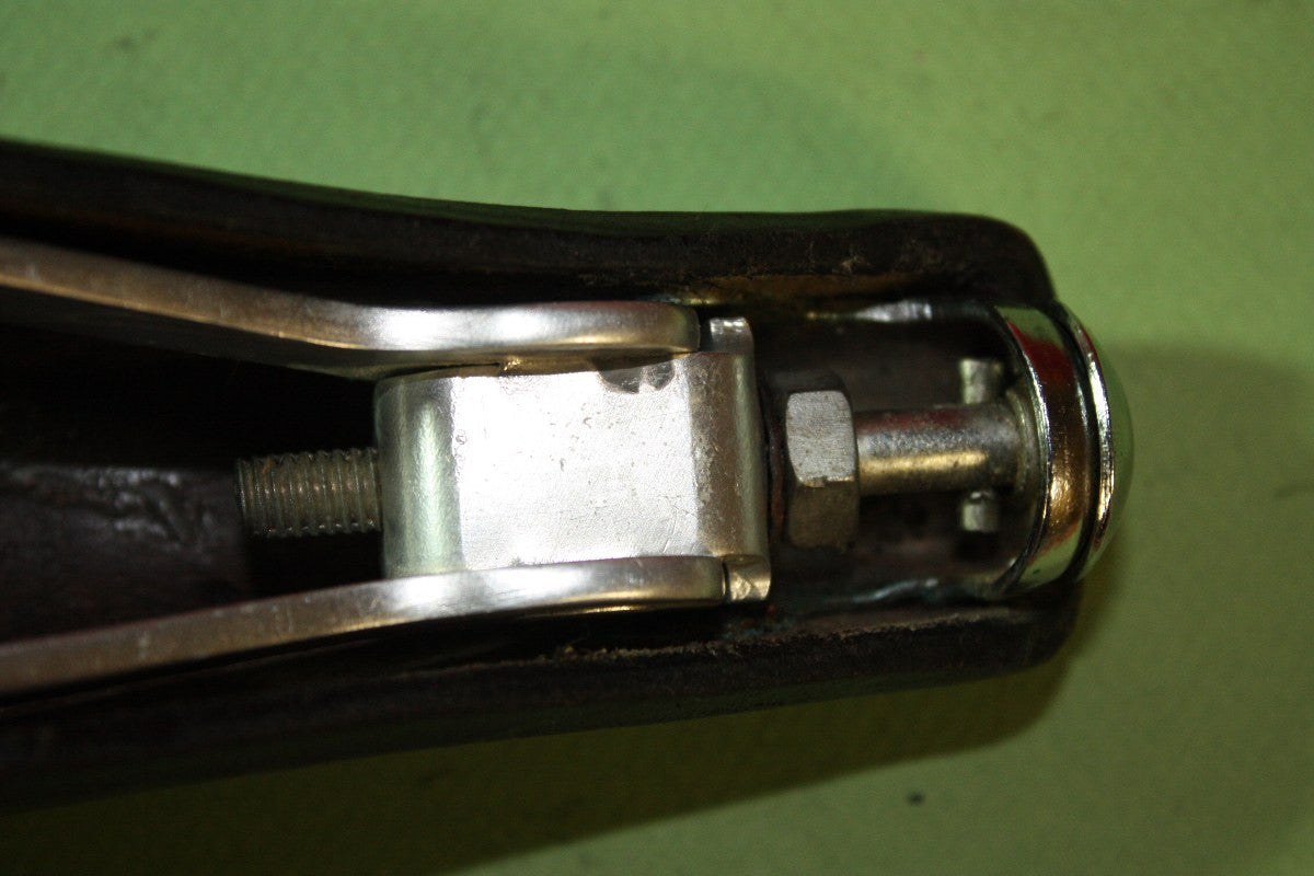 NOS Ideale TB 90 Leather Saddle: Alloy Rails, Saddle Clip, 1960's / 1970's