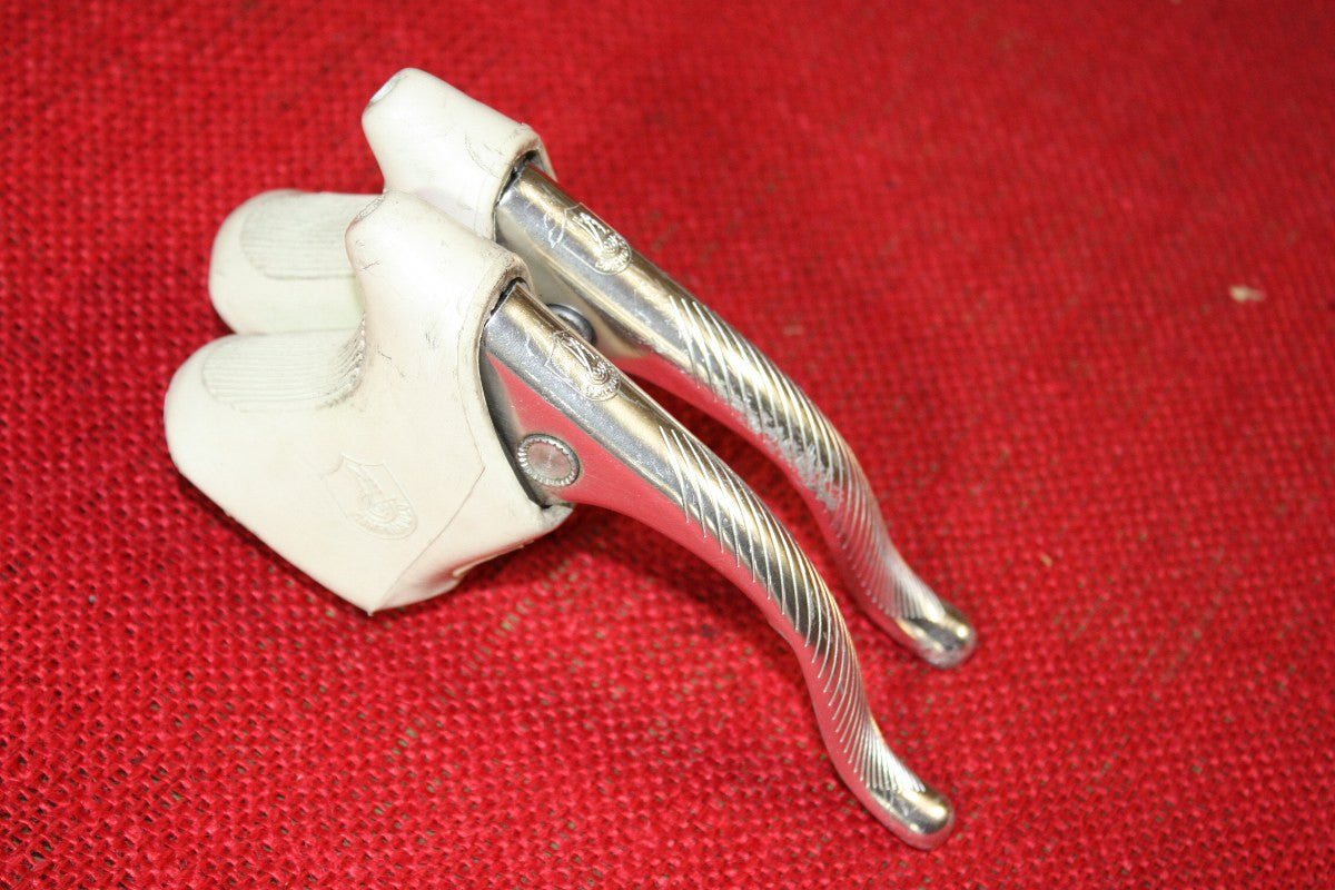 Campagnolo Cobalto / C-Record Brake Levers: White Hoods, Non-Aero
