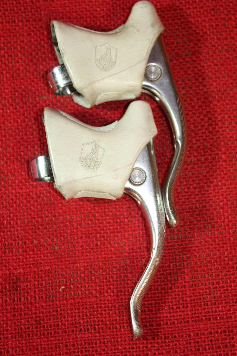 Campagnolo Cobalto / C-Record Brake Levers: White Hoods, Non-Aero