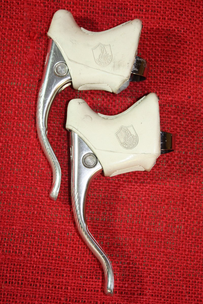 Campagnolo Cobalto / C-Record Brake Levers: White Hoods, Non-Aero