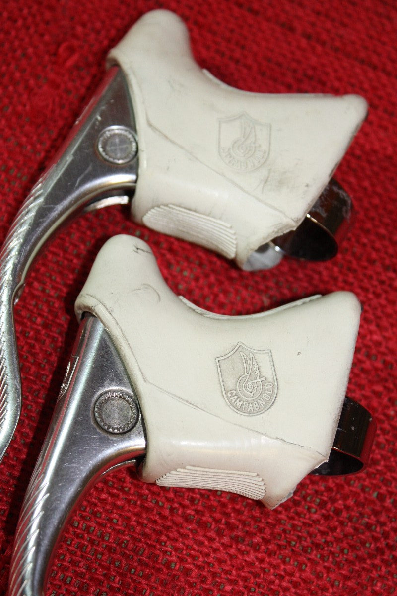 Campagnolo Cobalto / C-Record Brake Levers: White Hoods, Non-Aero