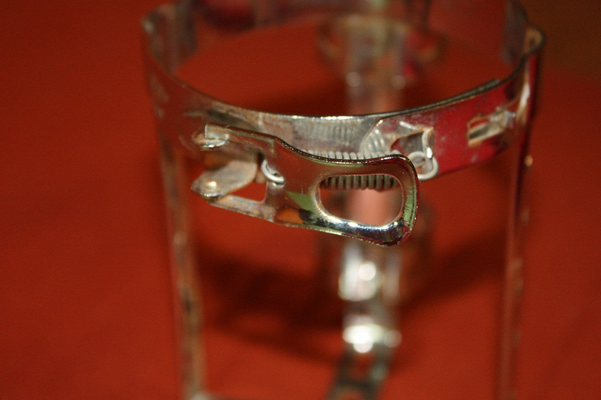 REG Erector Water Bottle Cage w/spring Clamp: Chrome, #164