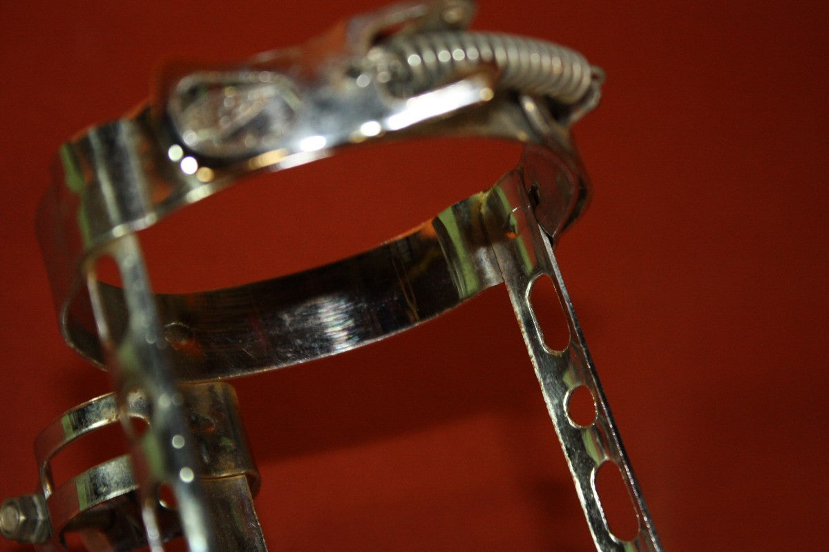 REG Erector Water Bottle Cage w/spring Clamp: Chrome, #164