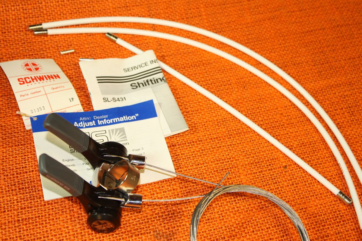 NIB Shimano Stem Shifters: 6-speed Indexed, Cables, Housing
