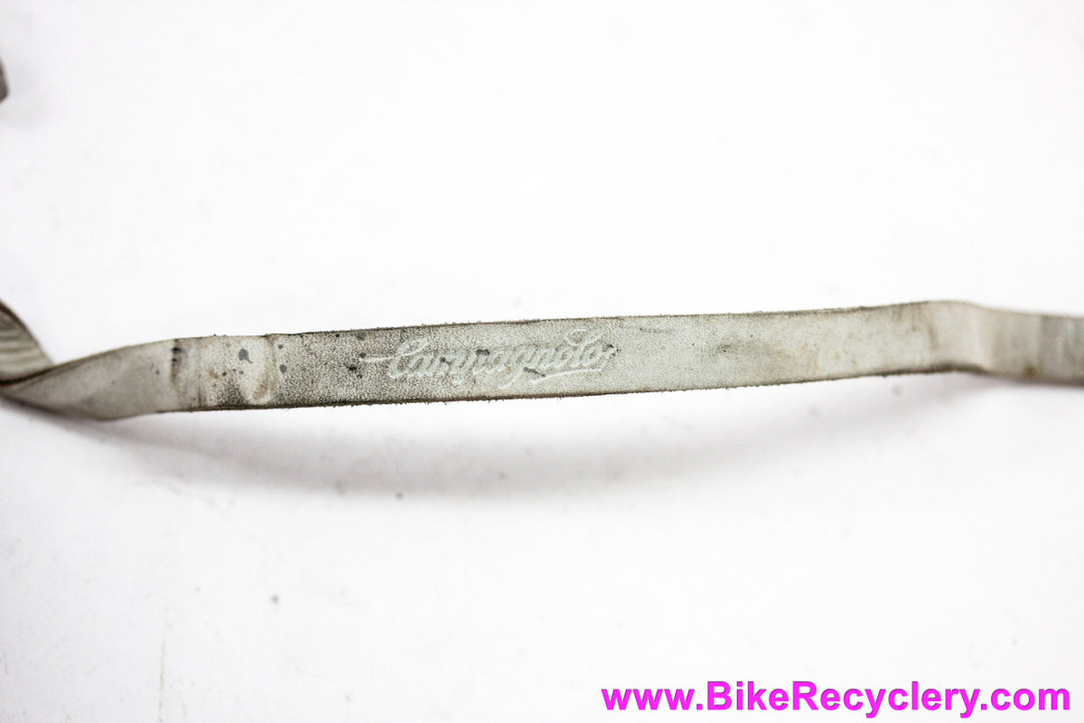 Campagnolo C-Record Toe Straps & End Buttons: White