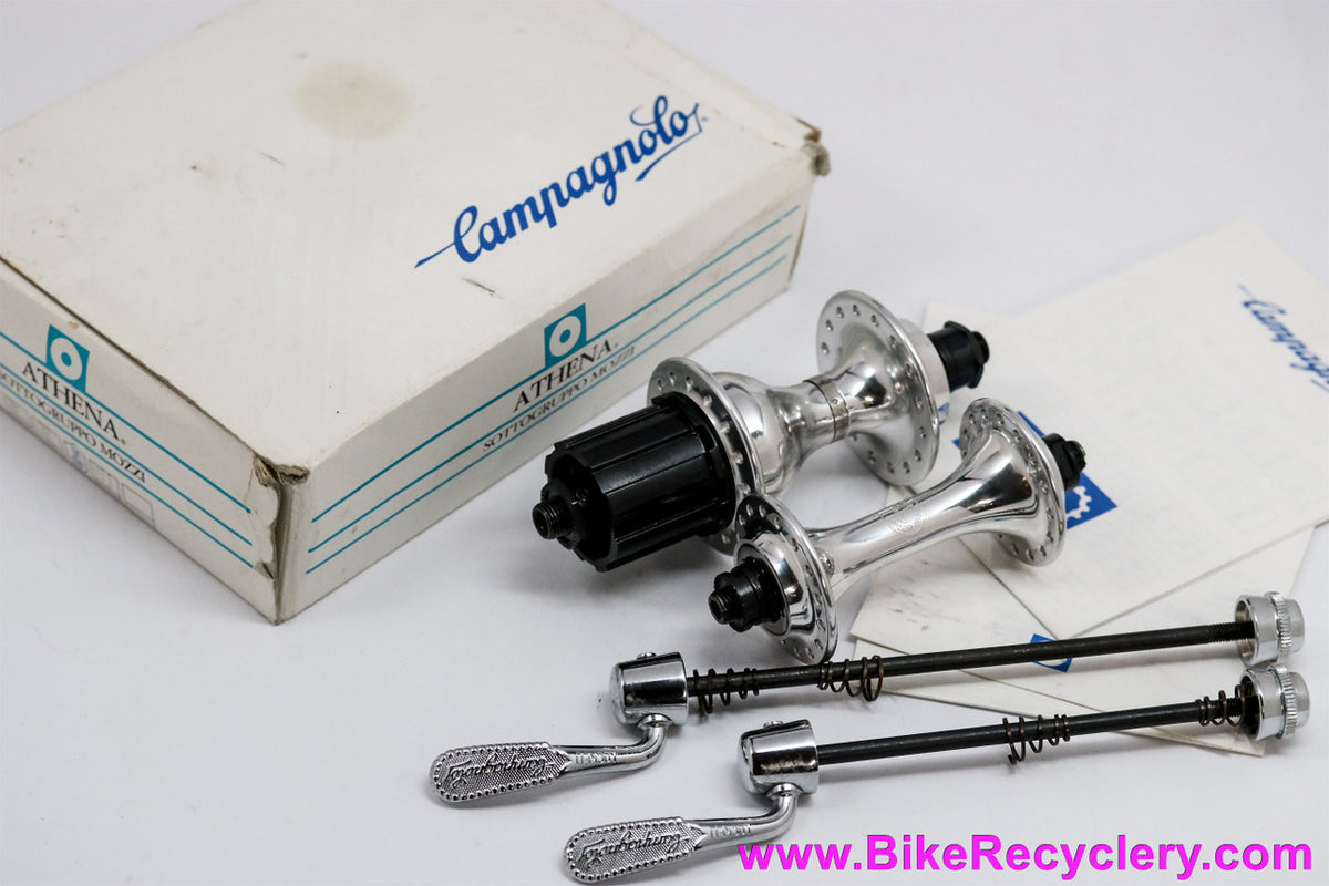 NIB/NOS Campagnolo Athena RS 7s Cassette Hubset & QR: 126mm - 32H - Rare