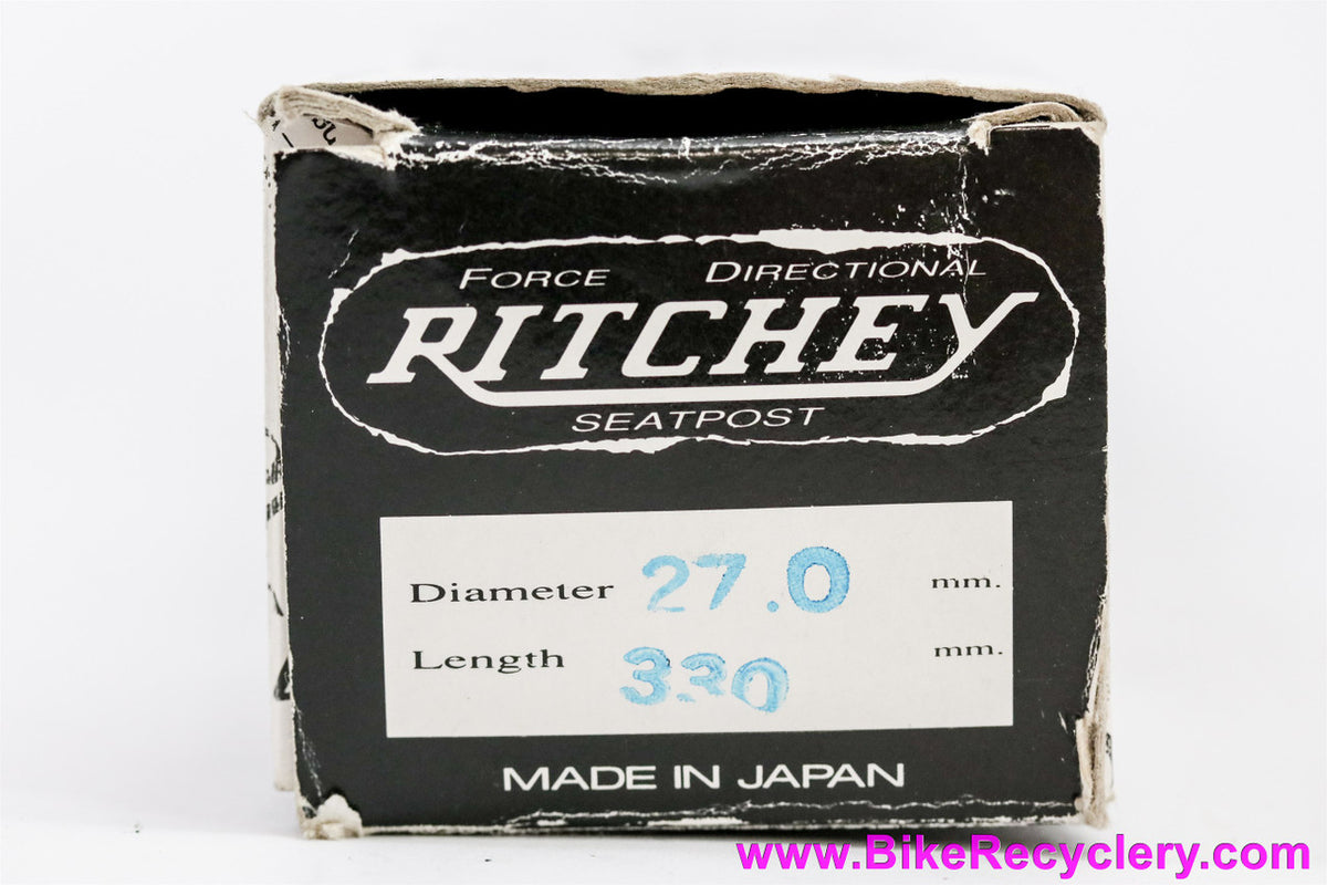 NIB/NOS Ritchey W.C.S Pro Seatpost: RARE Champagne/Platinum! 27.0mm x 330mm - Nitto - 1991-1997 Vintage -